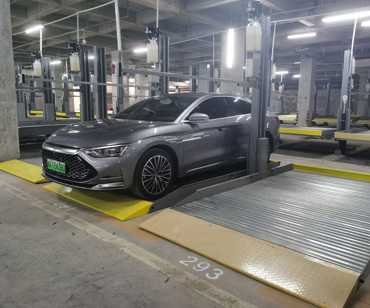 阿克塞PJS兩柱簡易升降機械式立體車庫設備